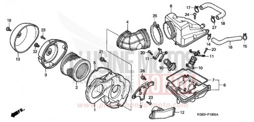 FILTRE A AIR VT125C2Y de 2000